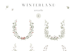 Watercolor Winter. Christmas Florals