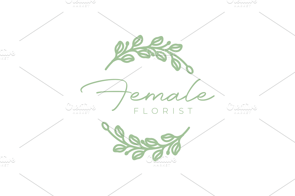 flower leaves circle line logo, a Branding & Logo Template by devastd