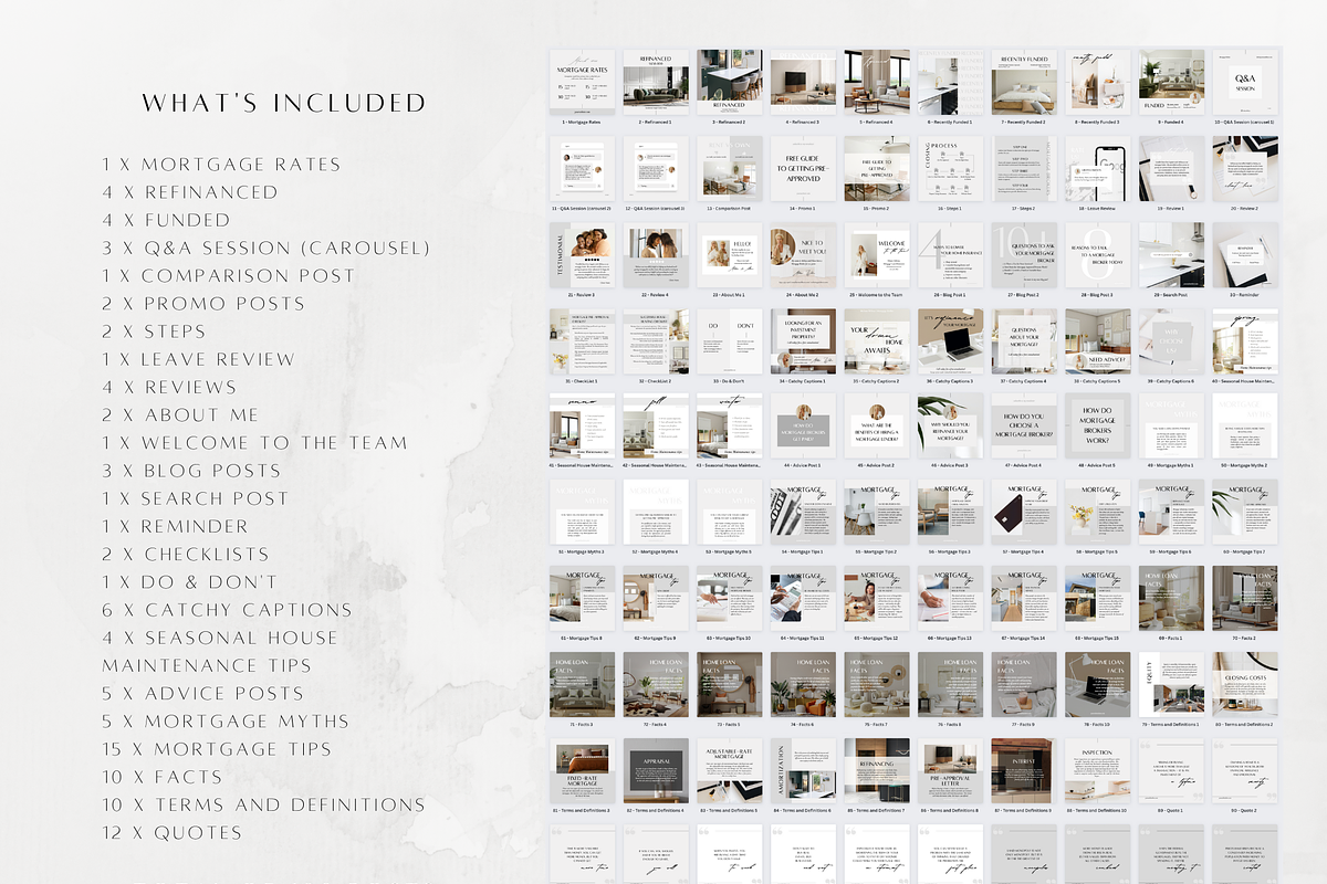 100 Mortgage Broker Social M Posts, a Social Media Template by ZoaniDesign (Photo 2 of 10)