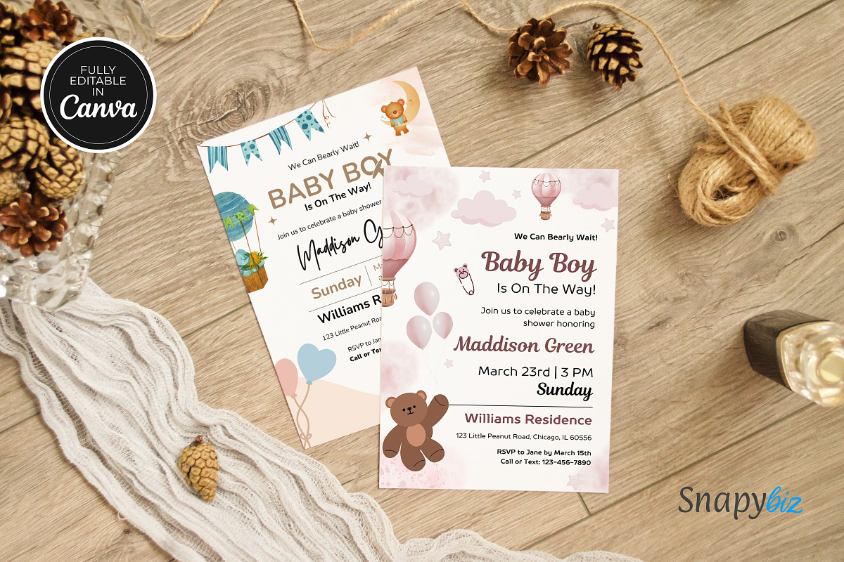 Gender Neutral Baby Shower Invite, an Invitation Template by Snapybiz (Photo 5 of 10)