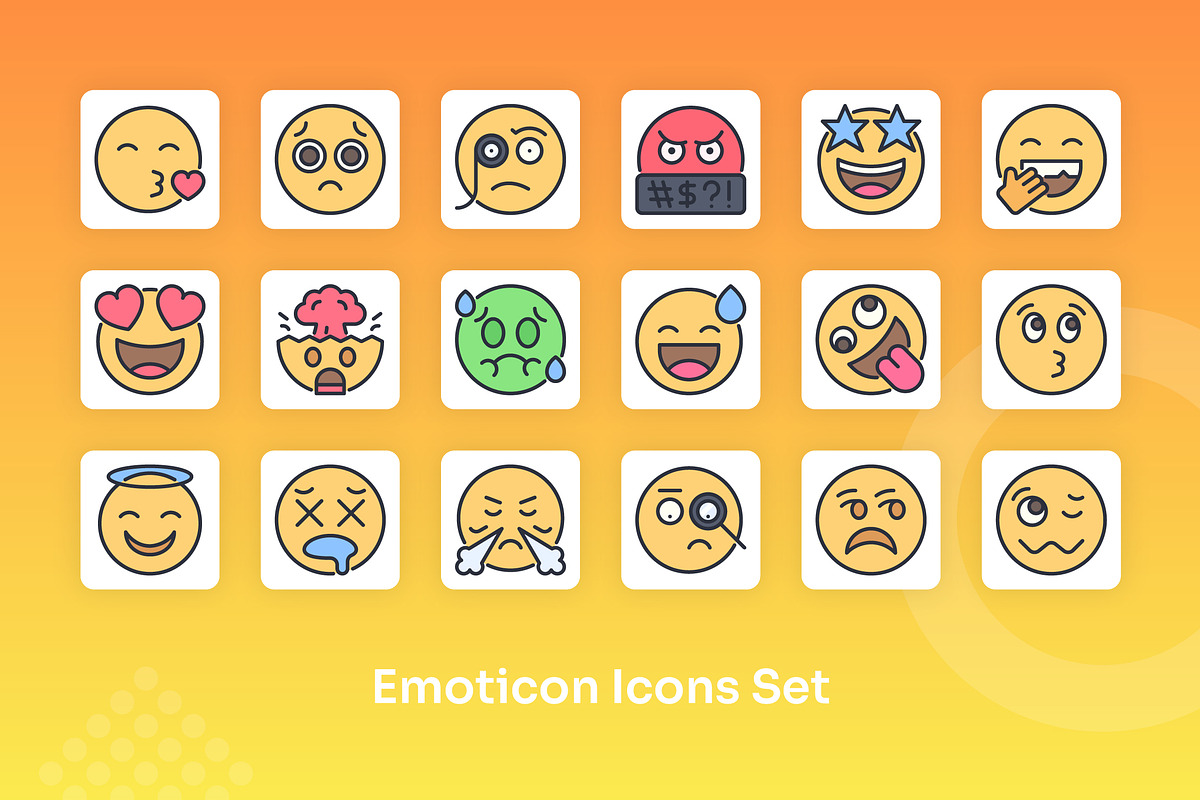 Emoticon Icons Set - Filled Line, an Emoji Icon by Kmg Design (Photo 3 of 3)