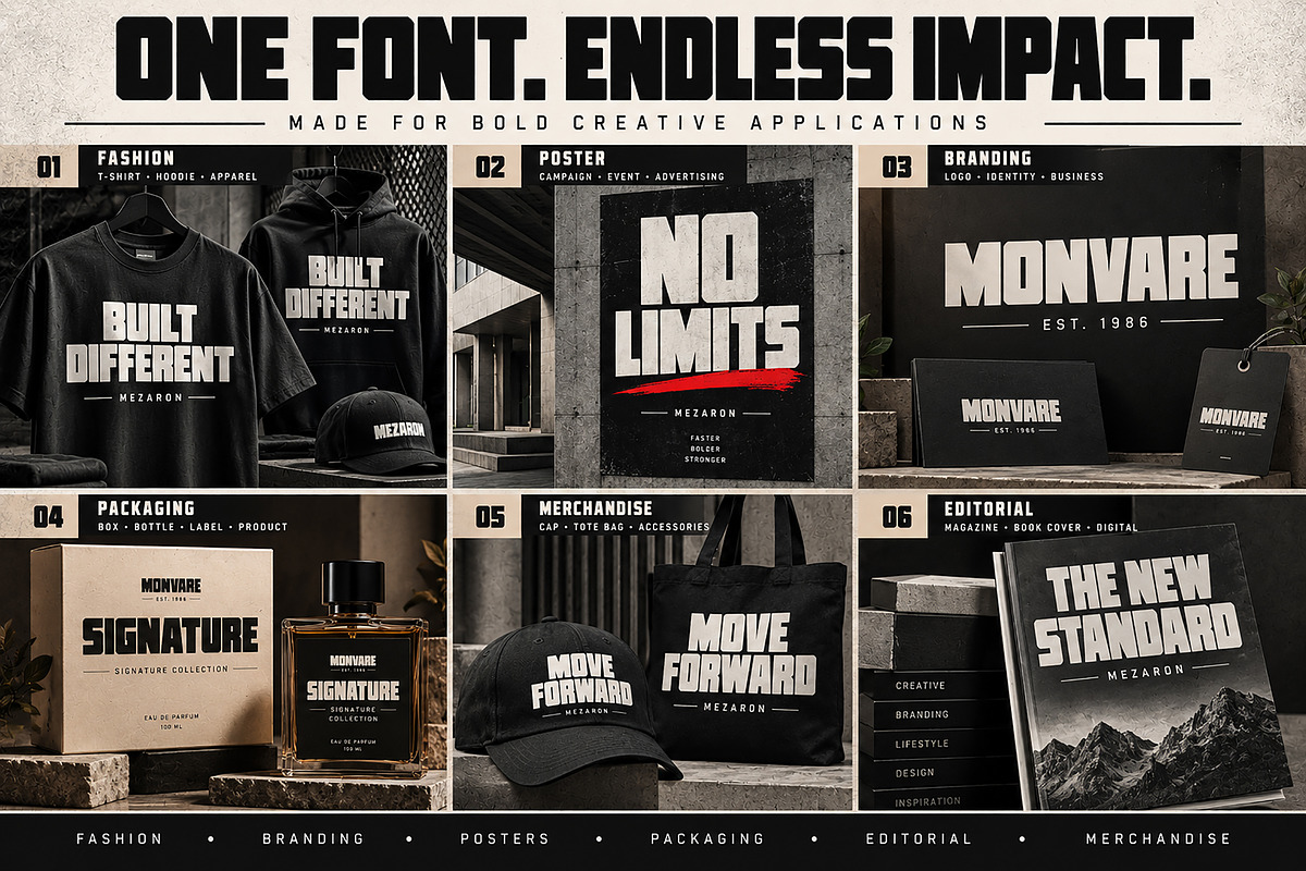 Mezaron, a Sans Serif Font by Wow Magic (Photo 2 of 7)
