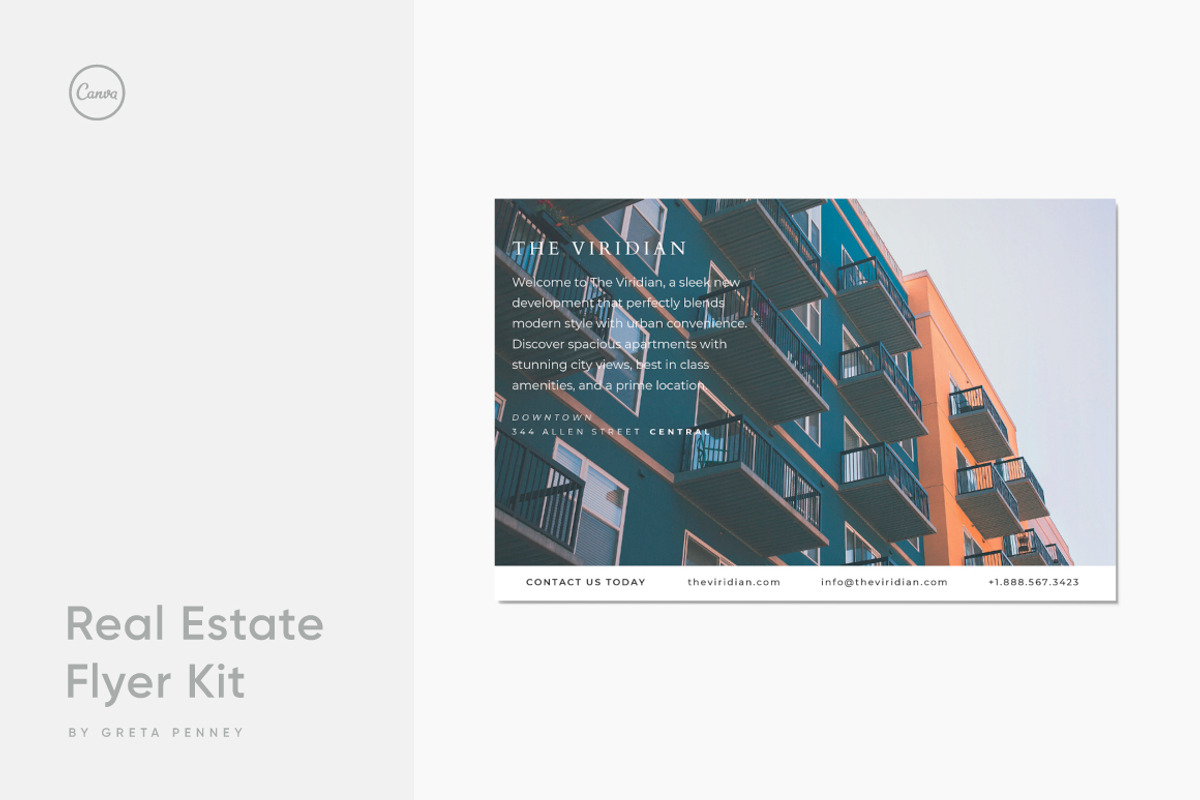 Canva Real Estate Flyer Kit, a Flyer Template by Viaduc (Photo 1 of 10)