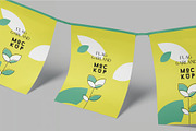 Garland Flag Mockups, an Advertising Mockup by megostudi0 (Thumbnail 5 of 7)