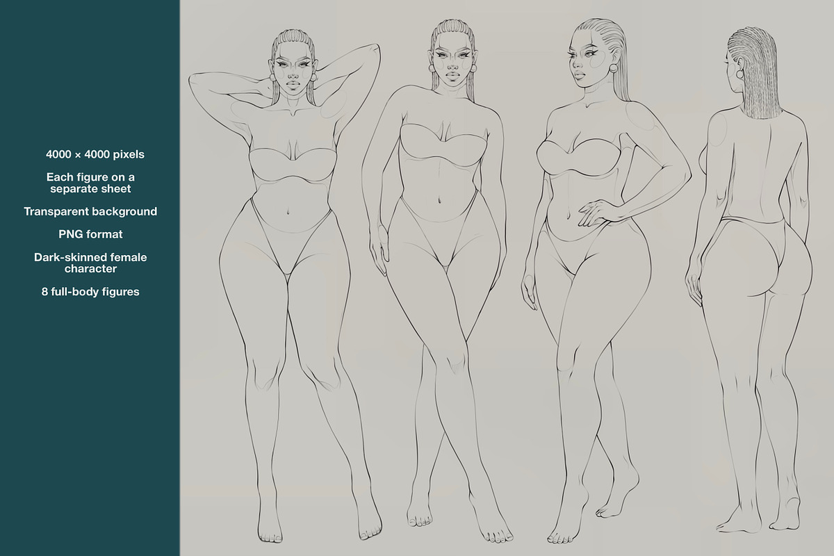 Plus Size Female Fashion Figure, a Person Illustration by designs.svkl (Photo 5 of 8)