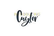 Cuyler, a Script Font by OnTheSpotStudio (Thumbnail 1 of 3)