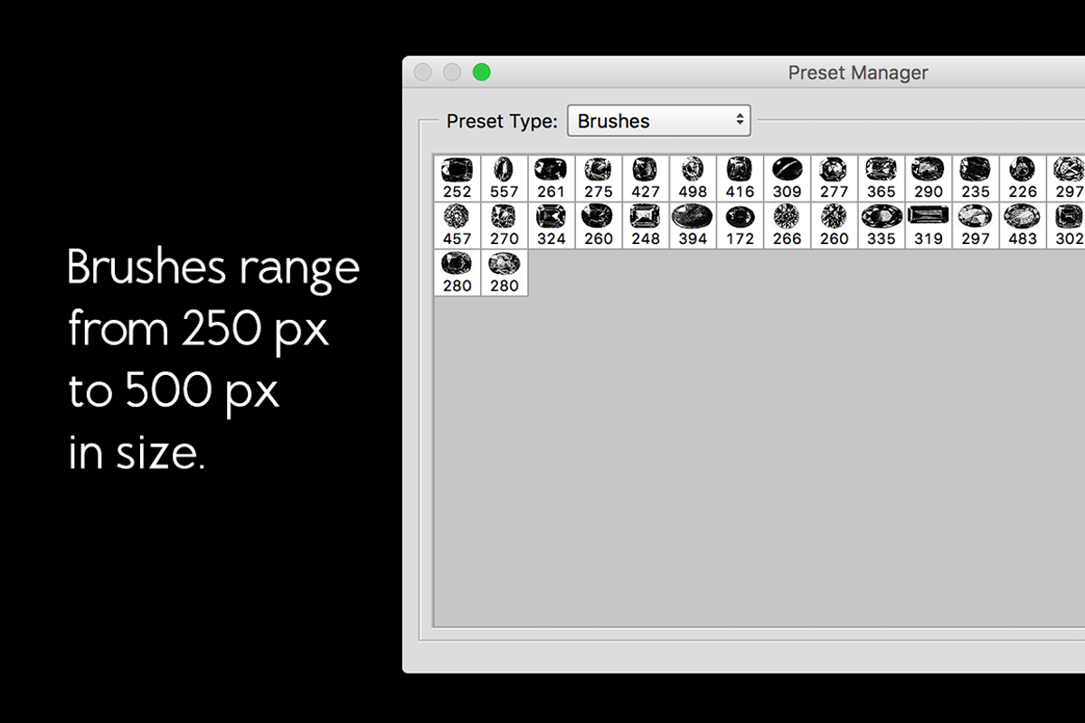 30 Vintage Gemstone PS Brushes preview 4