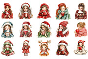 Christmas Hot Cocoa Girl Clipart, an Illustration by Designking (Thumbnail 3 of 5)