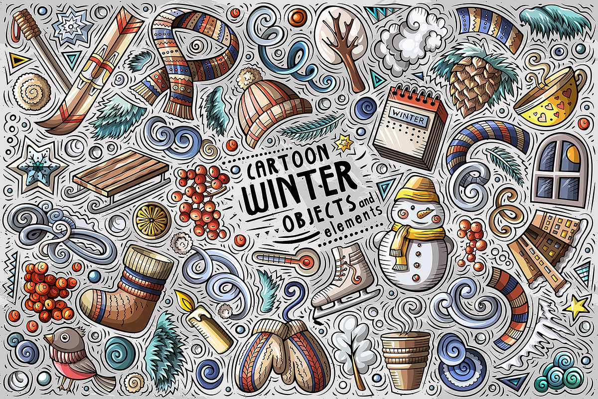 -80% Cartoon Doodle Clipart Bundle 1, a Decorative Illustration by BALABOLKA (Photo 3 of 18)