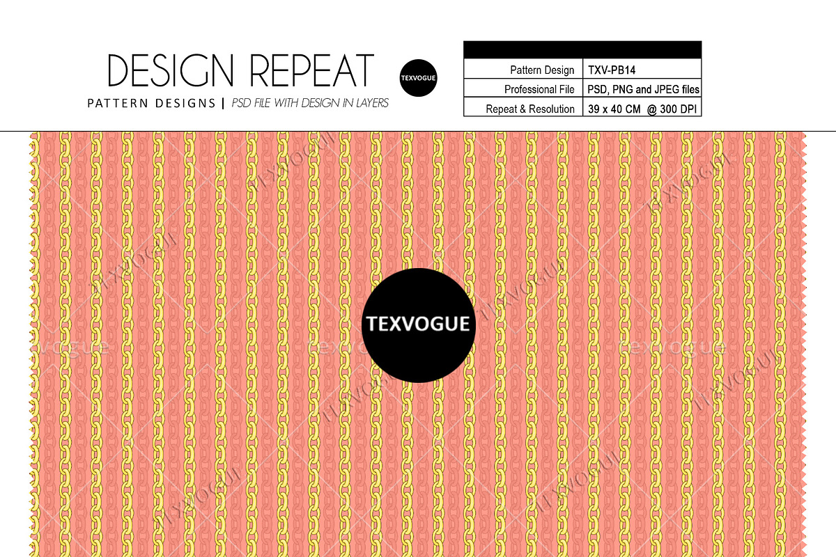 Summer Chain - Seamless Patterns, a Pattern Graphic by texvogue (Photo 2 of 4)