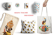 Bird's Birthday - Watercolor Clipart, an Animal Illustration by Mashamashastu (Thumbnail 10 of 12)
