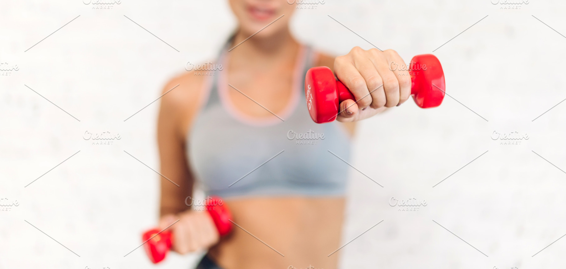 Portrait of sport slim fit strength woman workout in sportswear, a Person Photo by Art_Photo