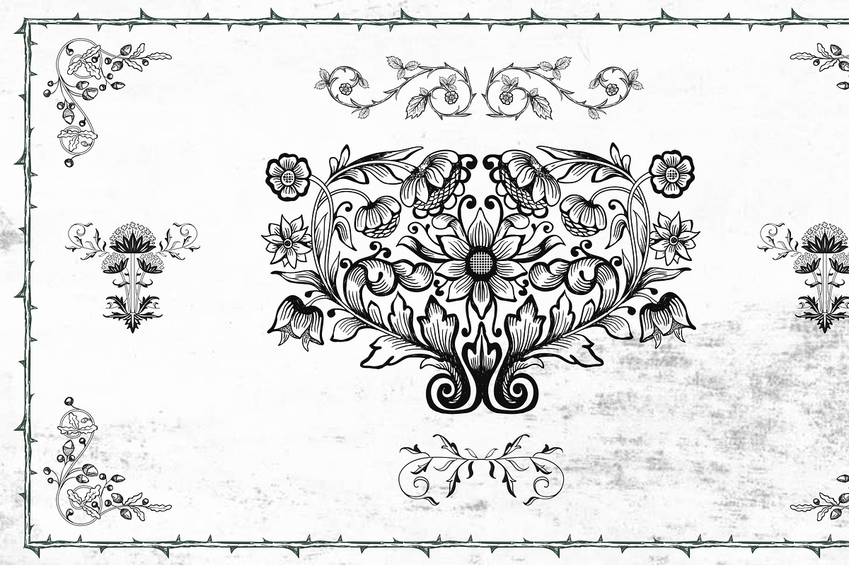 Garden Set Brushes Ornaments preview 6