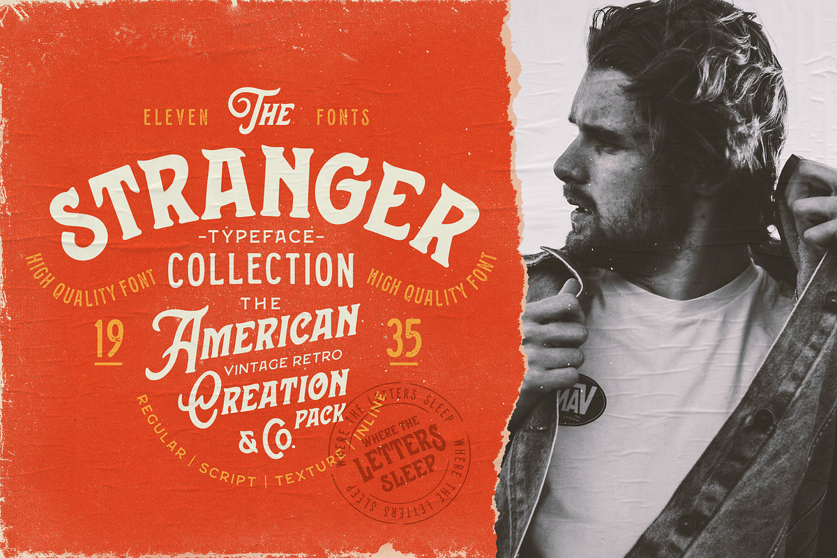 Stranger Font Collection + Extras, a Script Font by Opus Nigrum (Photo 12 of 16)