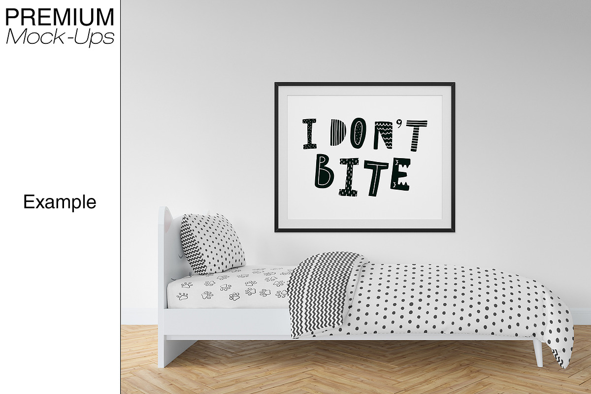 Nursery Bedding, Frame & Wall Mockup, a Household Mockup by mock-ups (Photo 12 of 23)