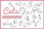 Cats! 19 Fabulous Felines, an Animal Illustration by dear uncle (Thumbnail 1 of 4)