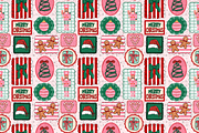 Christmas Frames Seamless Pattern, a Pattern Graphic by Coastal 5 Designs (Thumbnail 2 of 3)