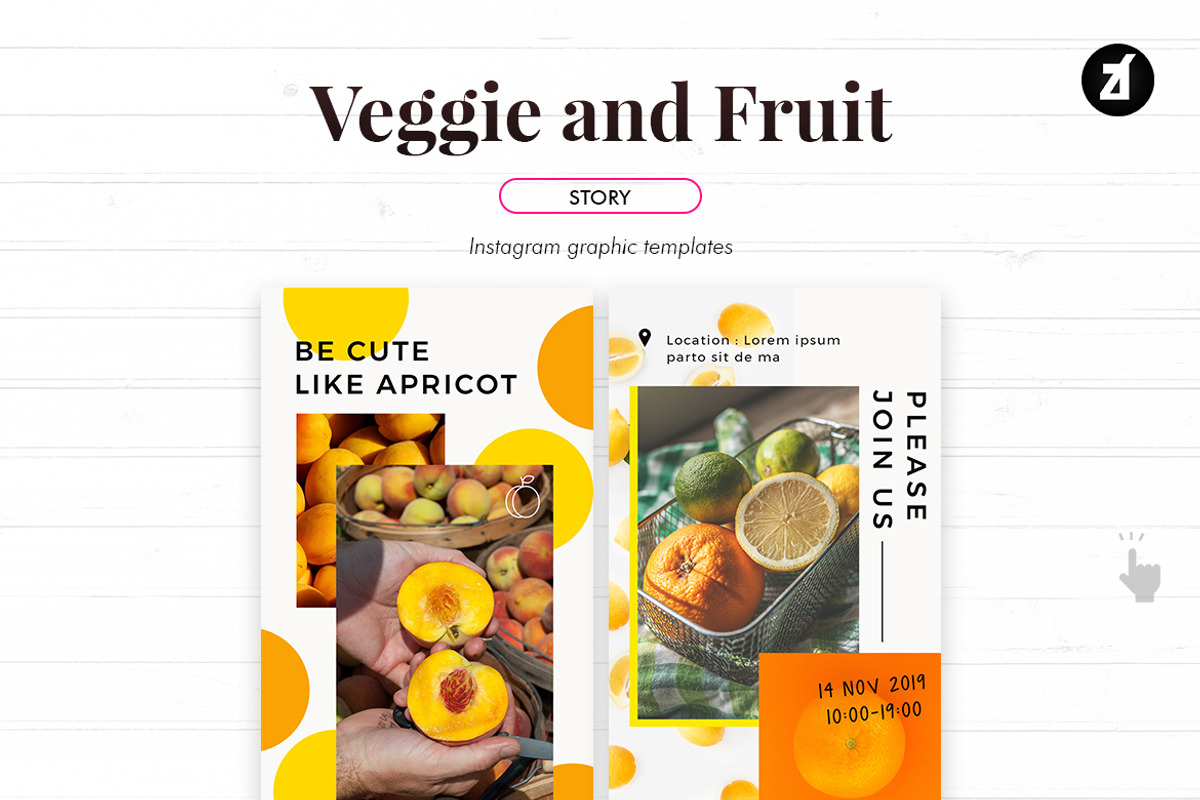 Veggie and fruit social media, a Social Media Template by Chanut is industries (Photo 7 of 11)