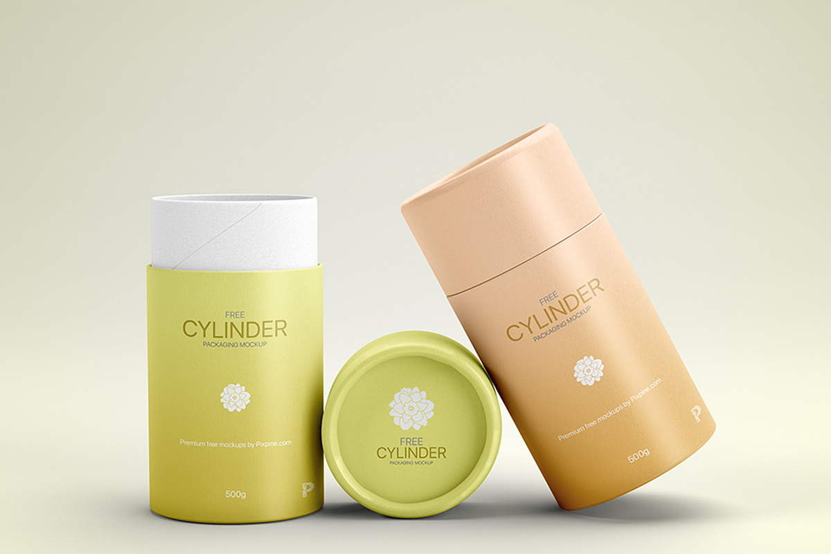 Cylinder Packaging Mockup, a Packaging Mockup by Mocklux (Photo 1 of 3)