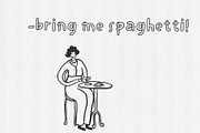 Spaghetti. Handwritten font duo, a Handwritten Font by PaperJamLab (Thumbnail 2 of 14)
