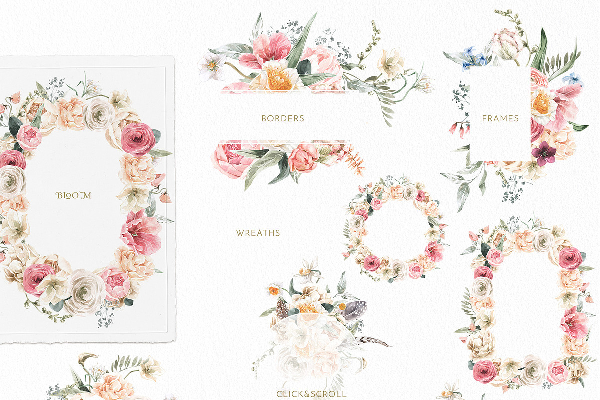 -20% Bloom Floral Watercolor Bundle, an Object Graphic by Cat In Colour (Photo 5 of 14)