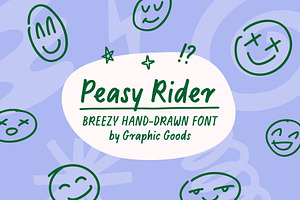 Peasy Rider Handwritten Font & Bonus