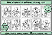 Bear Jobs Coloring Pages, an Animal Illustration by Lamia Emad (Thumbnail 1 of 5)