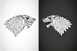 wolf head  vector illustration