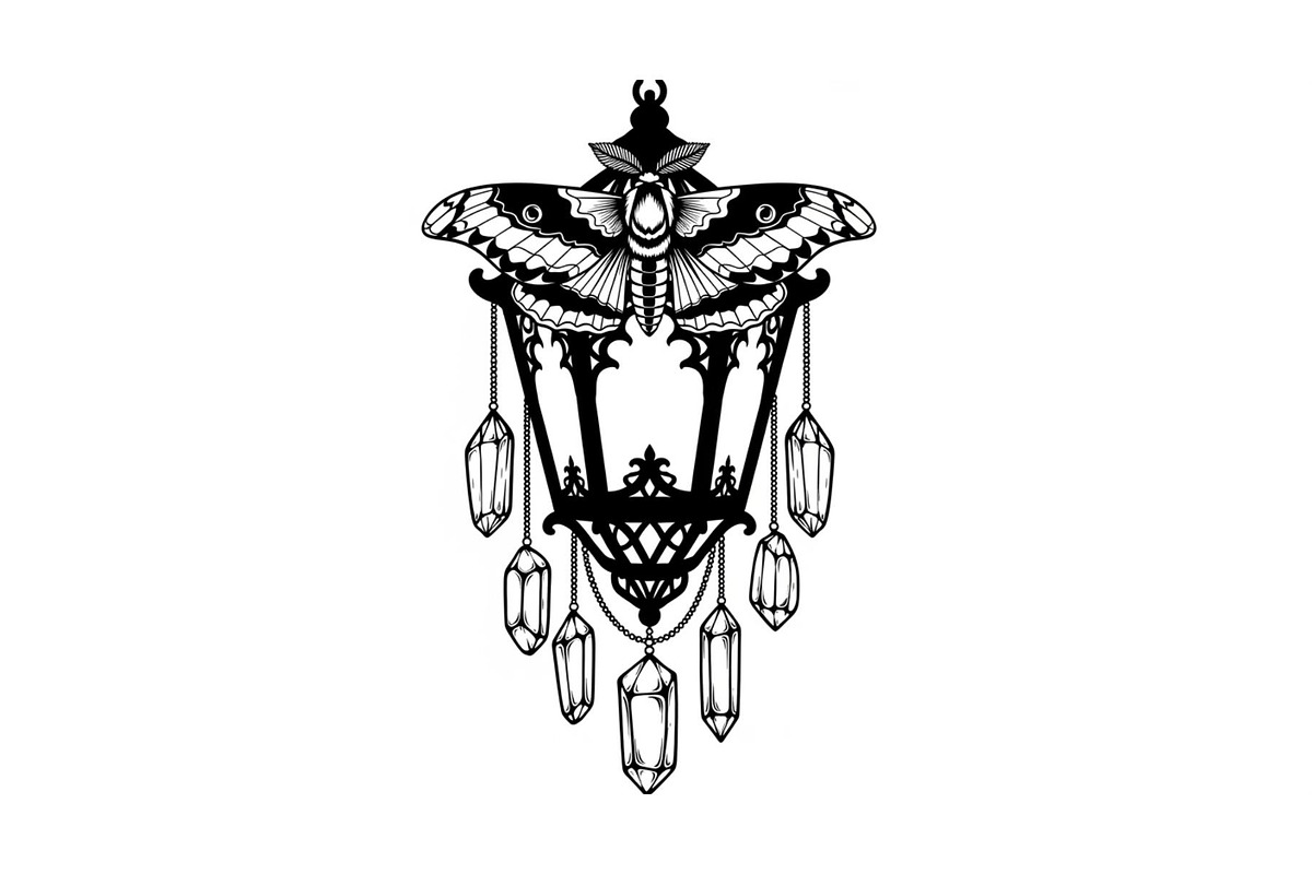 Mystical Moth Lantern Design Bundle, an Illustration by Designs_River (Photo 2 of 31)