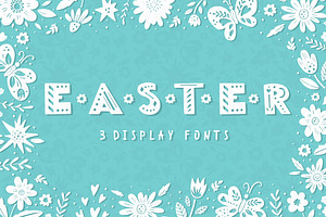 Easter Spring display fonts - Trio