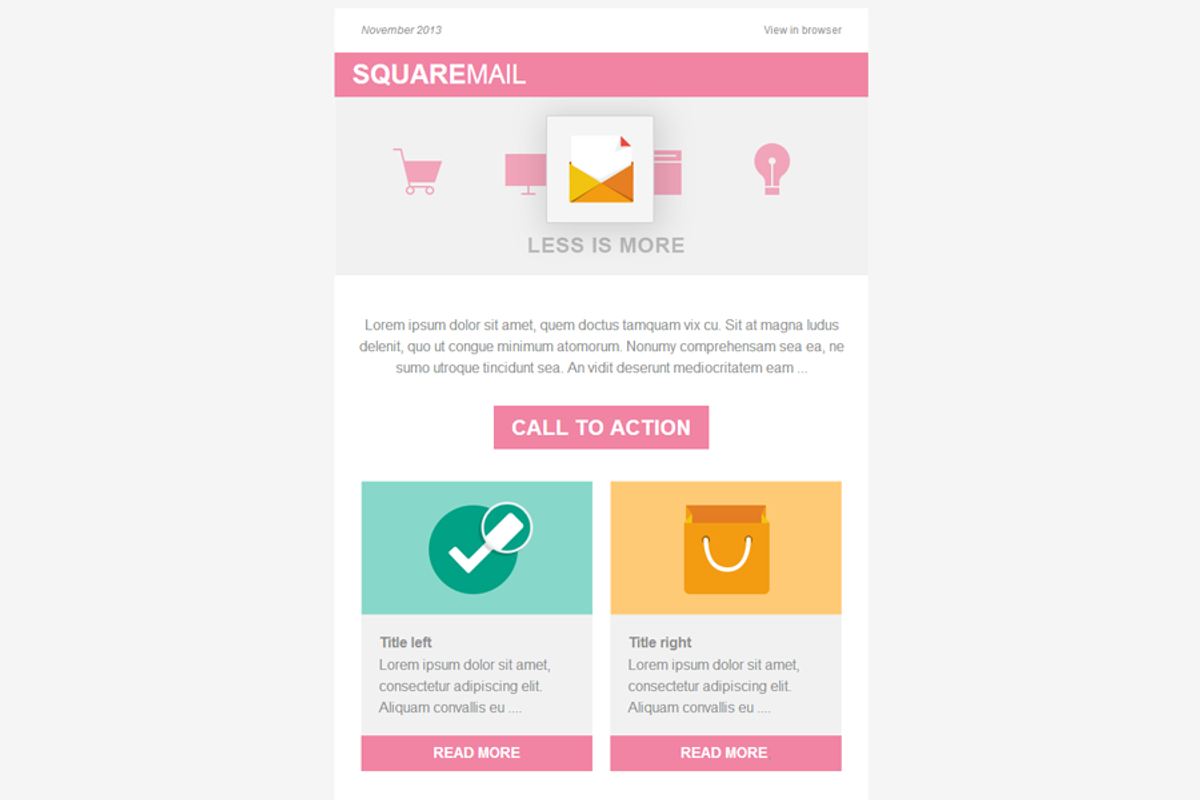 SquareMail Email Template, a Templates & Theme by Crazyleaf (Photo 3 of 5)