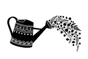Floral Watering Can Design Bundle, an Illustration by Gaye Art (Thumbnail 17 of 31)