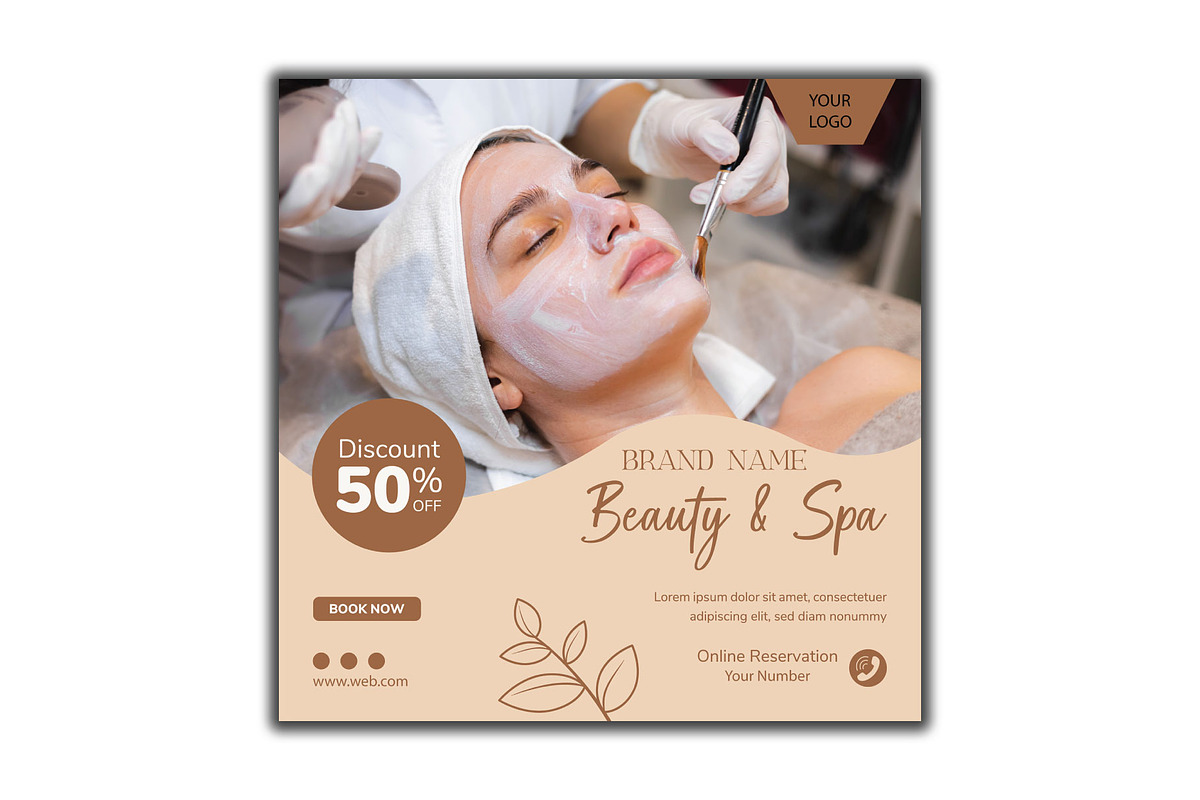 Luxurious Beauty & Spa Flyer Design, a Flyer Template by YUDesignStore (Photo 1 of 6)