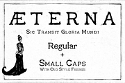 Aeterna Regular + Small Caps osf, a Serif Font by dawnland (Thumbnail 1 of 5)