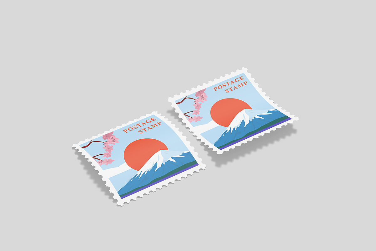 Square Postage Stamp Mockup Bundles, a Flyer Template by Graphic Aesthetic (Photo 11 of 24)