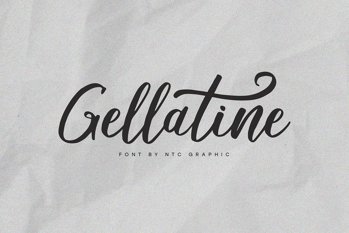 Gellatine Script Font, a Script Font by NTC Graphic (Photo 1 of 6)