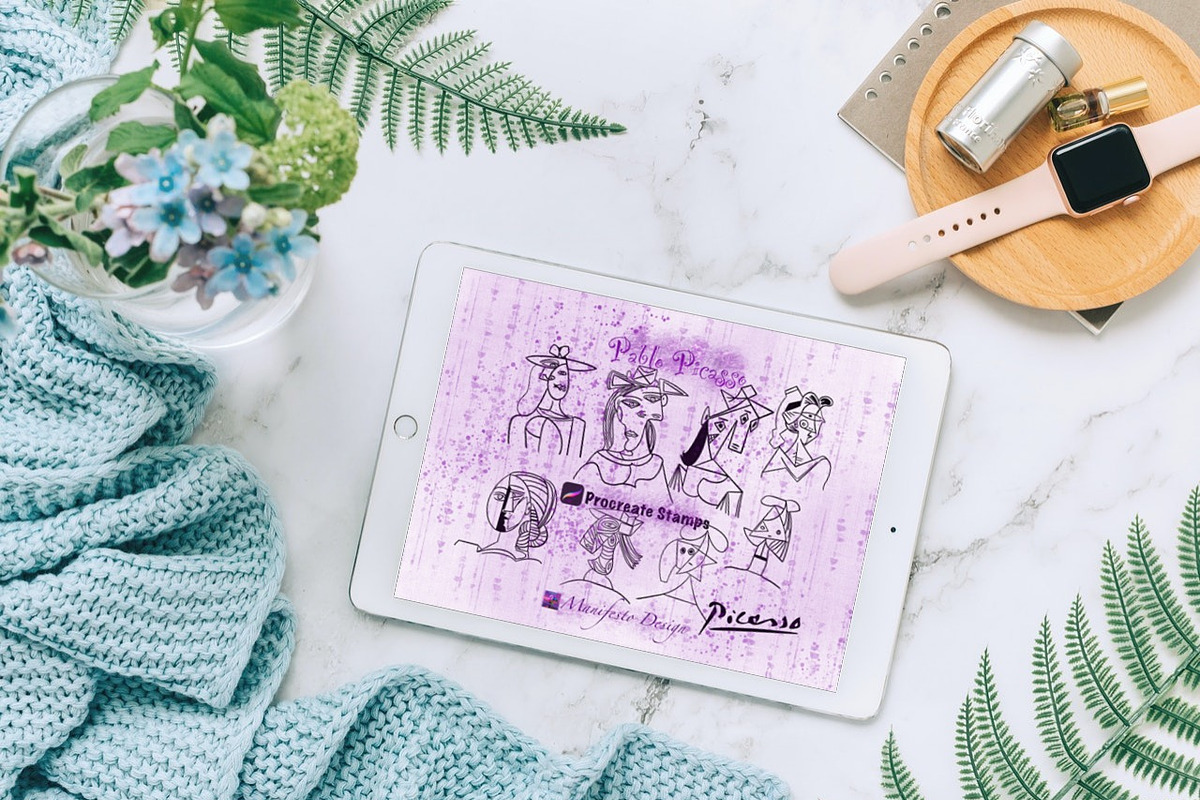 Pablo Picasso Procreate BUNDLE V 5, a Brush Add-On by Manifesto Design Gallery (Photo 3 of 17)