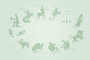 Zodiac Constellations, an Illustration by Illustrations by Jessie (Thumbnail 2 of 3)