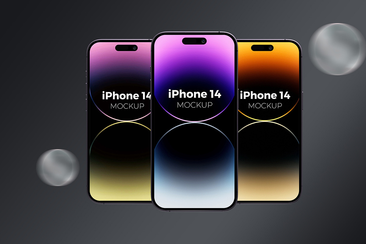 iPhone 14 Pro Mockup Set, an iPhone Mockup by AN Productions (Photo 2 of 11)