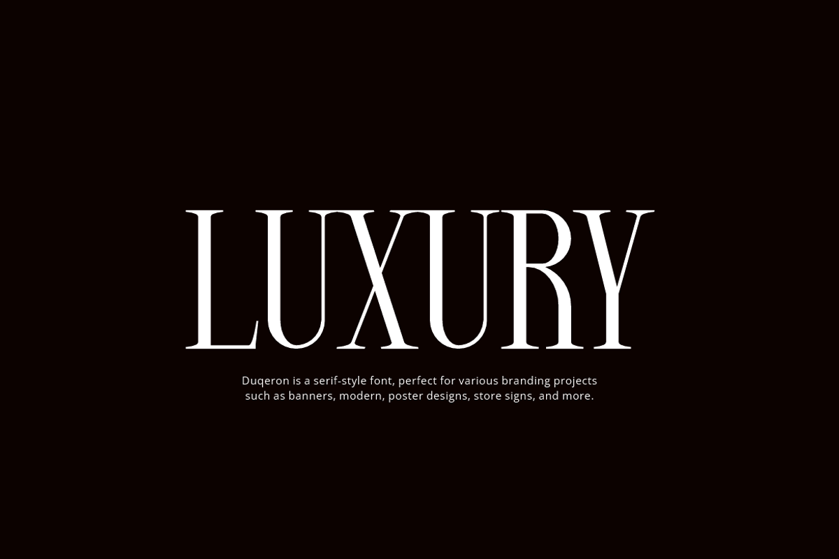 Duqeron - Modern Elegant Font, a Serif Font by Iqsiart Studio (Photo 3 of 7)
