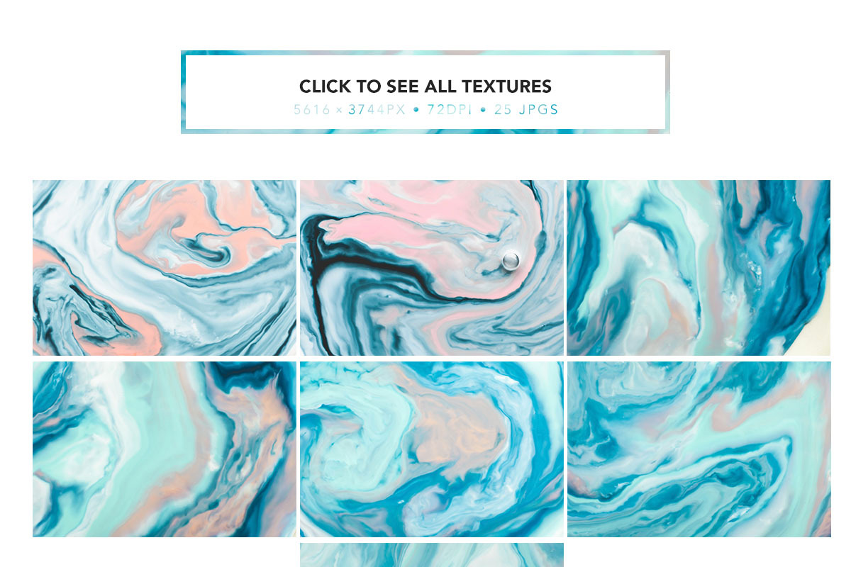 Aqua Modern Marble Ink Textures, a Texture Graphic by Fox & Bear (Photo 2 of 4)