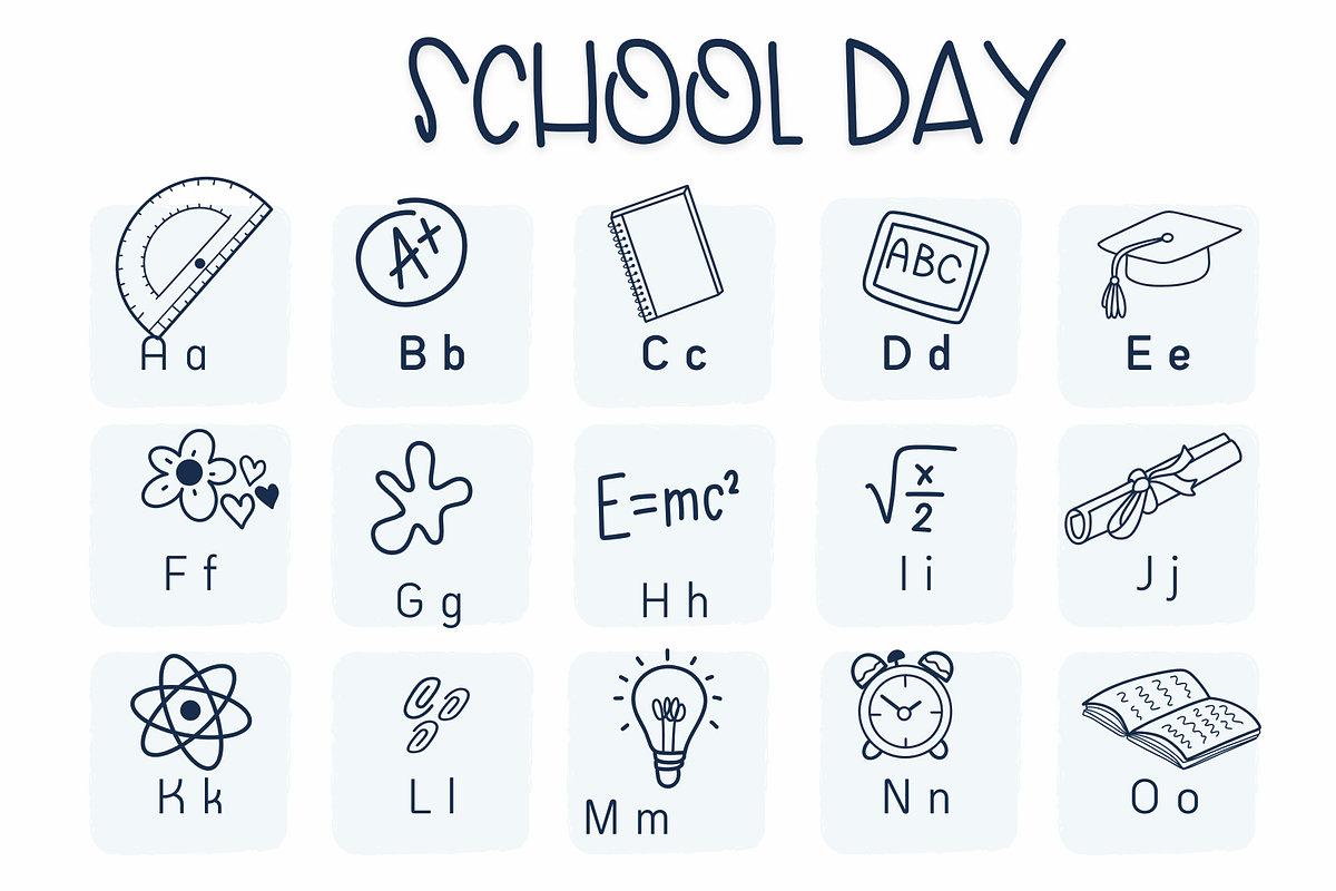 School Day| Symbols Fonts, a Symbol Font by Sirinart (Photo 2 of 8)