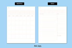 Neutral Bujo: 4 Page Printable