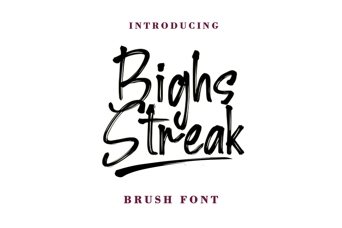 Bighs streak, a Handwritten Font by Sulthan Studio (Photo 6 of 6)