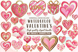 Valentine's Clipart Heart, an Illustration by Sublimation Artist