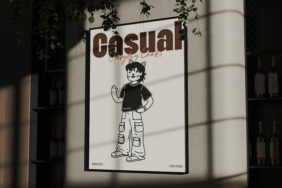 Handrawn Autumn Cat Character Set, an Animal Illustration by Invisual Studio (Photo 9 of 11)