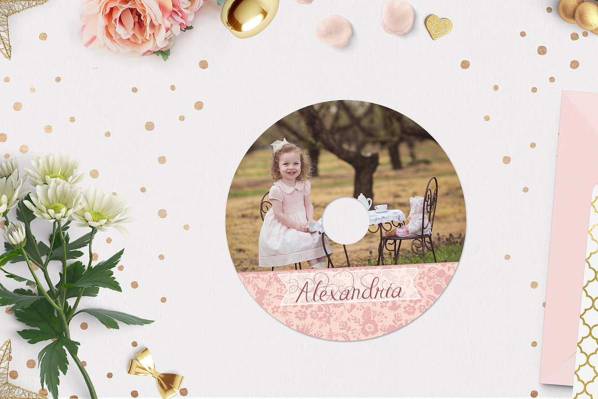 CD Label Template | Tea Party, a Templates & Theme by Sleeklens