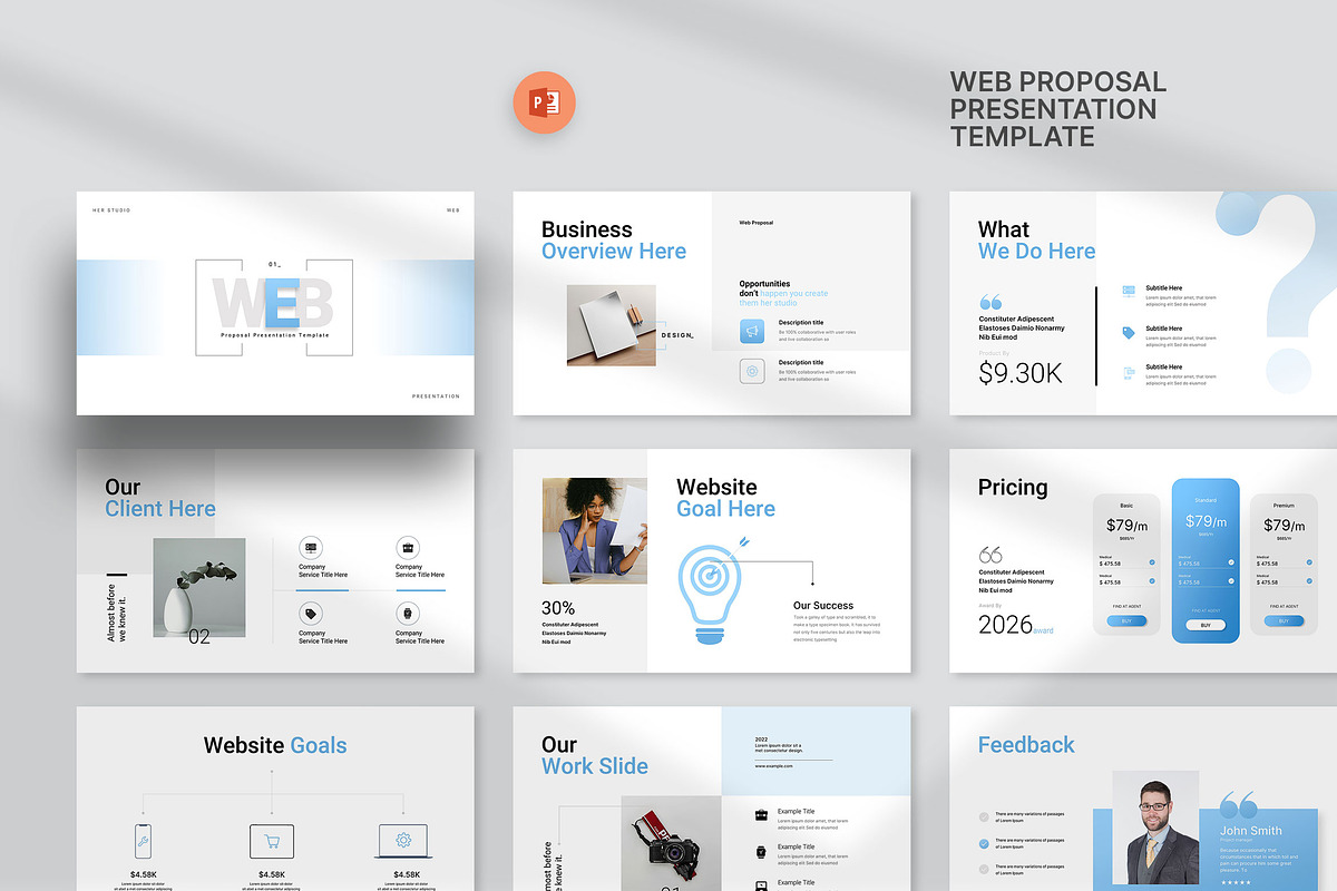 Web Proposal Presentation, a Presentation Template by KreateTribe (Photo 3 of 6)