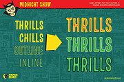 Midnight Show Vintage Font, a Font by Paper Moon Graphic Supply (Thumbnail 5 of 11)