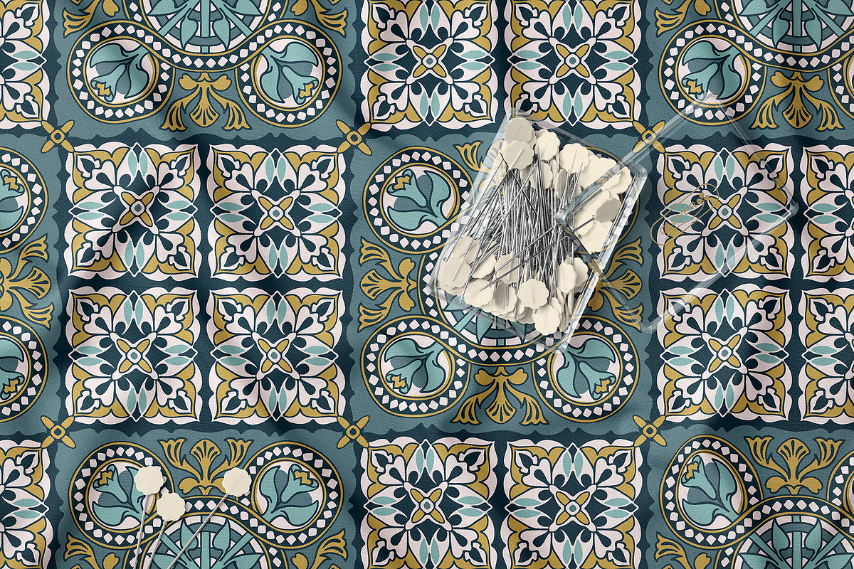 Mediterranean Tile Seamless Pattern, a Pattern Graphic by StudioGlouna (Photo 2 of 5)